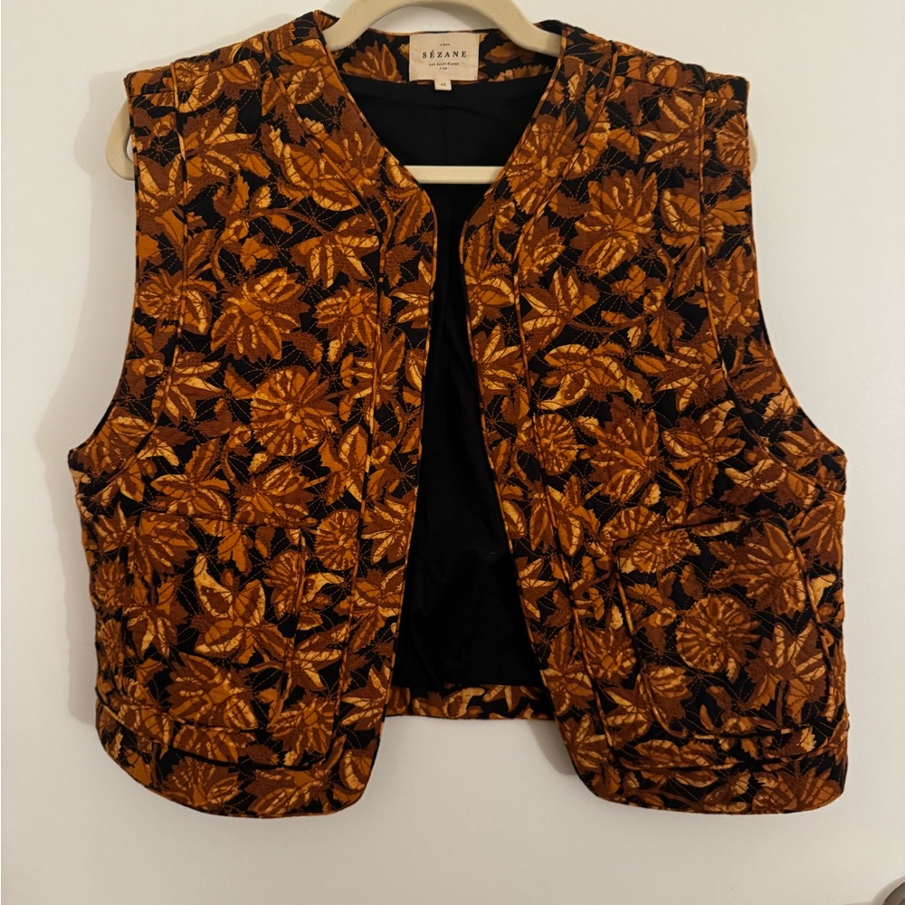 Sezane Women's Tadeo Vest - Black and Brown (Dela)